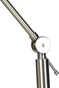 Nowoczesna lampa podłogowa stalowa z abażurem w kolorze taupe 45 cm - Editor