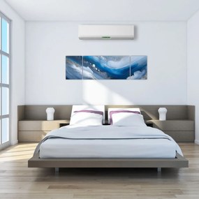 Obraz - Abstrakcja oceanu (170x50 cm)