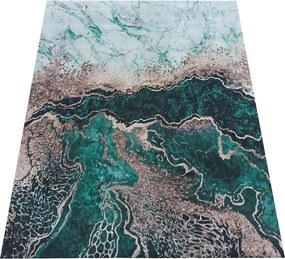Nowoczesny zielony dywan z krótkim włosiem 80cm W6-W24