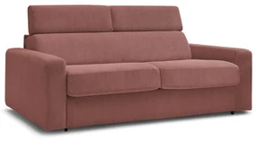Różowa sztruksowa rozkładana sofa 215 cm Monaco – Bobochic Paris