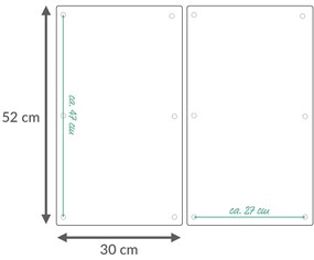Szklane płyty ochronne MARBLE BLACK na kuchenkę – 2 sztuki, ZELLER