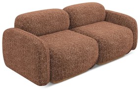 Pomarańczowa/brązowa sofa modułowa 190 cm Ailani – Makamii