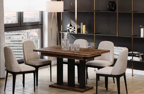 Stół Appia 210 rozkładany od 130 do 210 cm noga czarny mat