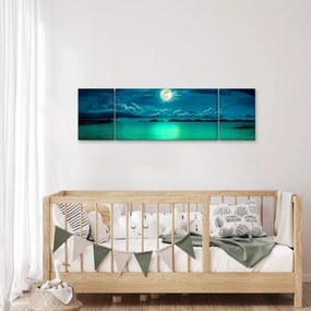 Obraz - Księżyc w pełni nad powierzchnią (170x50 cm)