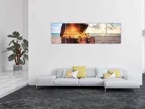 Obraz - Skarb na plaży (170x50 cm)