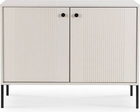 Komoda do Salonu SOFT 104 cm Kaszmir Ryflowana Dwudrzwiowa Nowoczesna