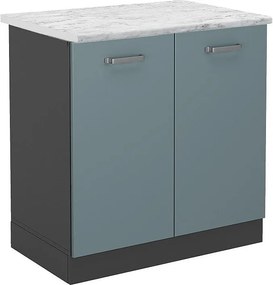 Szafka pod zlew niebiesko-szary 80x60x81.6 r-line