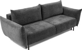 Masseno Sofa UNO z funkcją spania i pojemnikiem na pościel, Rozkładana sofa - Grafitowy, OVER THE HORIZON 97