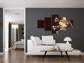 Obraz - Świecące kwiaty (125x70 cm)