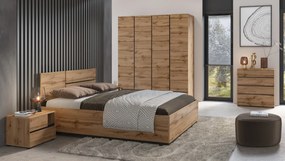Komoda CROSS 4S 80cm dąb wotan/czarna HELVETIA