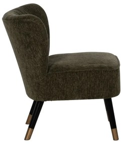 Zielony fotel z tkaniny szenilowej Glam – Ixia