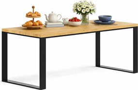 Prostokątny industrialny stół dębowy 170 x 80 Z7-K03