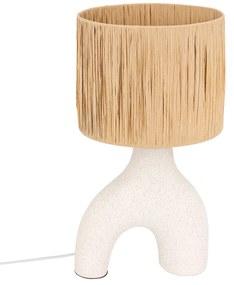 Ceramiczna lampa stołowa z kloszem SANIA, 47 cm