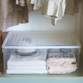 Curver Pojemnik do przechowywania Textile 45 l,przezroczysty