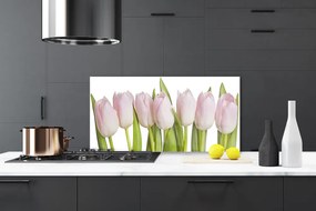Dekor Szklany do Kuchni Wiosenny Powiew Tulipanów