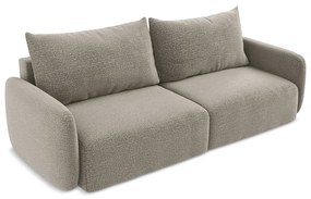 Beżowa rozkładana/ze schowkiem sofa 238 cm Kalena – Makamii