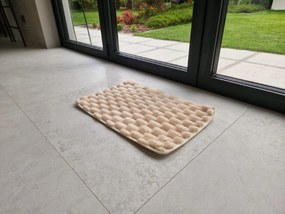 Dywanik antypoślizgowy Kremowy 40x60 cm Dekoracyjny gumowy spód uniwersalny
