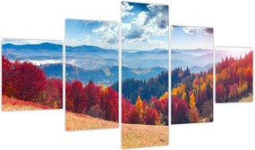 Obraz kolorowego jesiennego krajobrazu (125x70 cm)