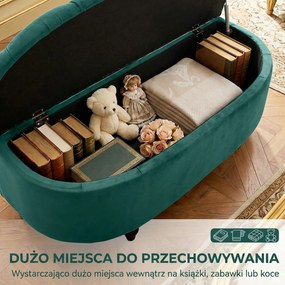 HOMCOM stołek do przedpokoju z miejscem do przechowywania wyściełany aksamitny schowek na buty ławka niebieska | Aosom PL