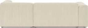 Beżowy sztruksowy narożnik (prawostronny/z szezlongiem) Merid – Ropez