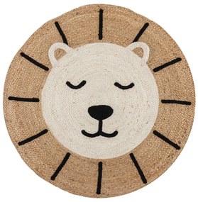 Naturalny dywan dziecięcy z juty 100x100 cm Leo Lion – Flair Rugs