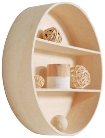 Półka ścienna Simplicity, drewniana, Ø 38,5 cm