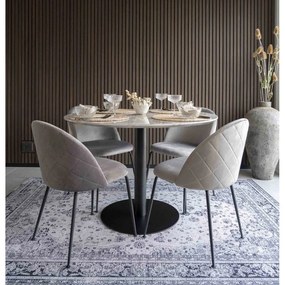 Okrągły stół z blatem w dekorze marmuru ø 110 cm Bolzano – House Nordic