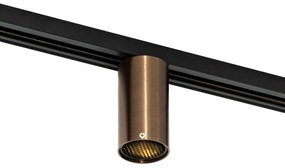 Nowoczesny reflektor w kolorze ciemnego brązu do 1-fazowego systemu oświetlenia szynowego GU10 50mm - Iconic Ruby Honey