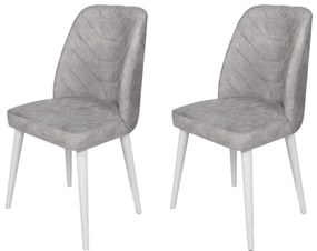 Zestaw krzeseł do jadalni Dallas Grey and White, 2szt.