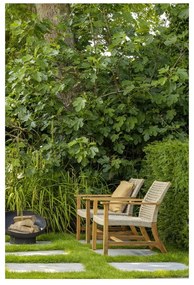 Beżowo-naturalny drewniany fotel ogrodowy Copper – Exotan