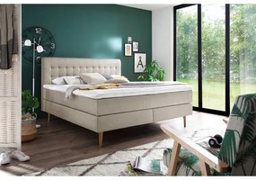 Beżowe łóżko boxspring 160x200 cm Massello – Meise Möbel