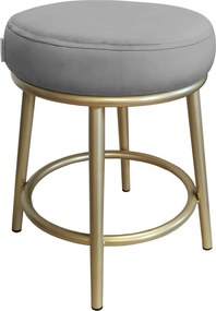Taboret Ben tkanina Welur stelaż metalowy STOŁEK LOFT : Kolor Stelaża - Złoty, Kolor tkaniny - VELVET - MG17, Typ tkaniny - Velvet