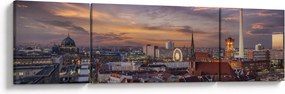 Obraz - Zachód słońca nad Berlinem (170x50 cm)