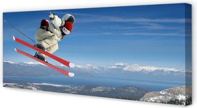 Zdjęcie na płótnie Zjazd Przez Śnieżny Puch