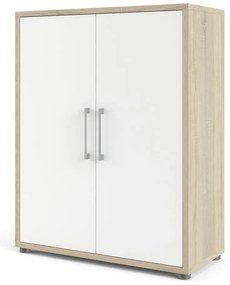 Biały regał modułowy w dekorze dębu 89x113 cm Prima – Tvilum