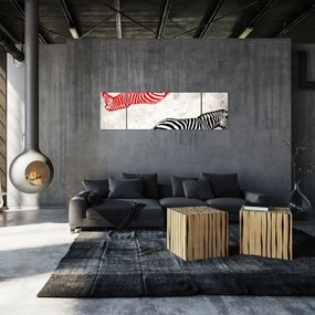 Obraz - Zebry (170x50 cm)