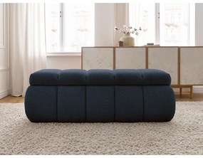 Ciemnoniebieska ławka z materiału bouclé – Bobochic Paris