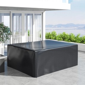 Outsunny Pokrowiec na Meble Ogrodowe Wodoodporny Zimowy Ochronny 235 x 190 x 90cm Czarny | Aosom PL