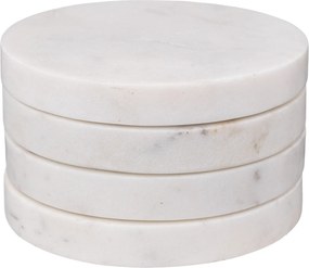 Podkładki pod kubki MARBLE, Ø 10 cm, 4 sztuki