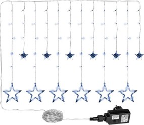 Dekoracja świąteczna - świecące gwiazdki, 150LED, zimna biel