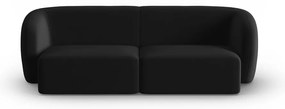 Czarna aksamitna sofa 188 cm Paolo – Milo Casa