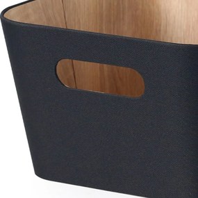 Kitchisimo Zestaw 2 koszy do przechowywania 27 × 27 × 16 cm, czarny, M