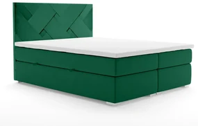 Łóżko kontynentalne FEZ 160x200 zielone velvet z pojemnikiem LAVERTO