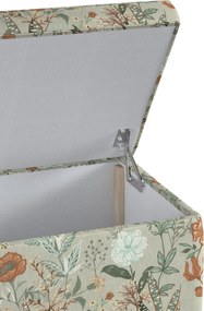 Skrzynia tapicerowana kolor wielokolorowy tkanina wzorzysta