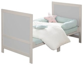 Szare łóżeczko z regulowaną wysokością 70x140 cm Easy Sleep – Roba