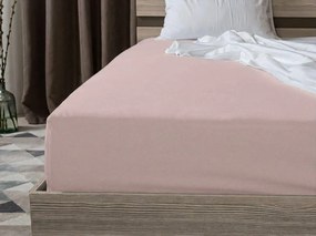 PrzytulneMieszkanie.pl Bawełniane prześcieradło z gumką STANDARD 90 x 200 cm staroróżowe