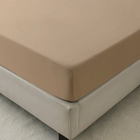 PrzytulneMieszkanie.pl Prześcieradło z mikrofibry MICROVELLE beżowe 180x200 cm