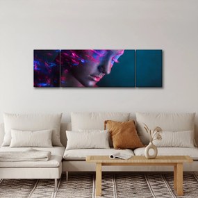 Błyszczący obraz kobiety (170x50 cm)