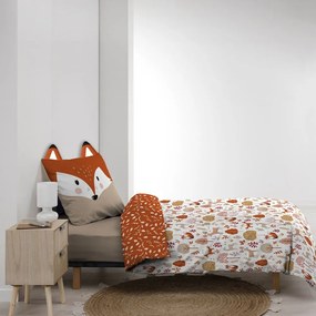 Biało-ruda bawełniana pościel dziecięca jednoosobowa 140x200 cm Roxy – douceur d'intérieur