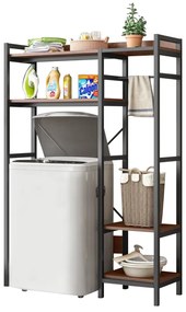 Regał nad pralką DELSIN, ciemny dąb